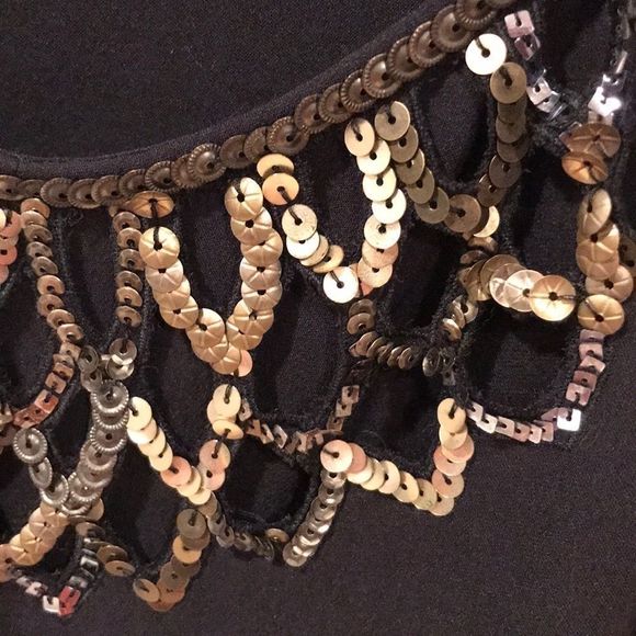 BCBGMAXAZRIA Sequin Silk Cami Top - Picture 7 of 10